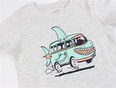 Name It light grey melange shark bus  t-shirt